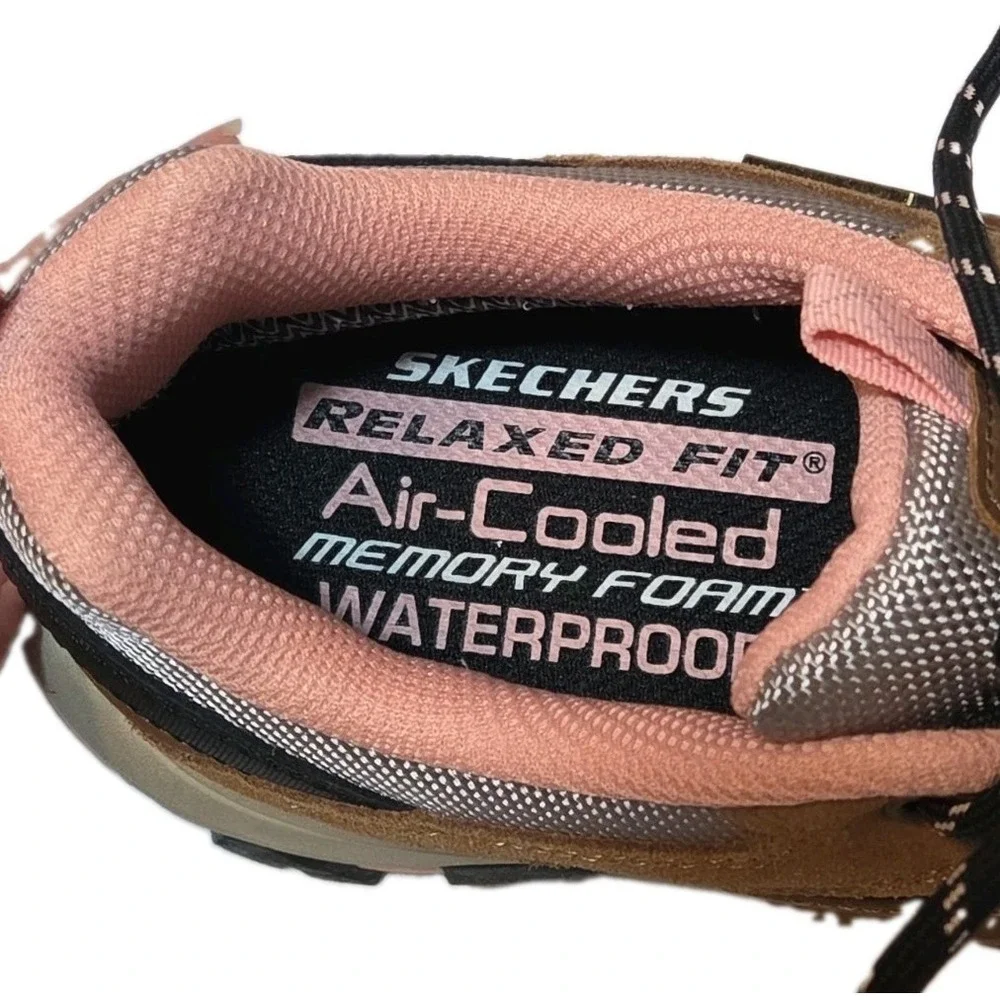 Skechers Waterproof Hiking Shoes Womens 9.5 Selmen West Highland Brown Pink